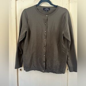 Lands' End Women’s Gray Knit Cardigan